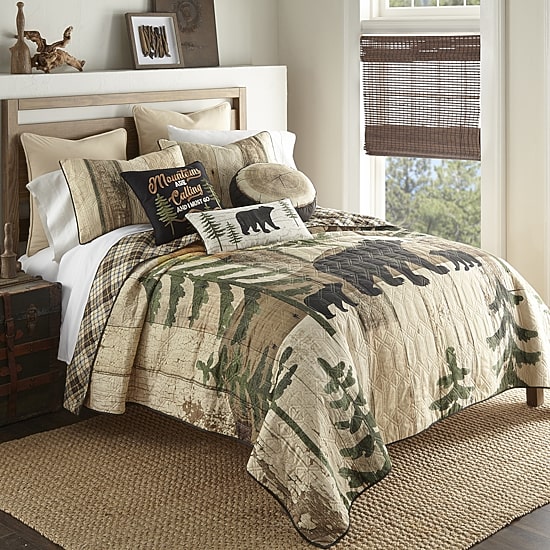 Donna Sharp Painted Bear 3-pc. Quilt Set
