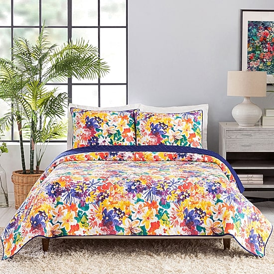 Makers Collective Creative Ingrid Garden In Bloom Reversible Quilt Set