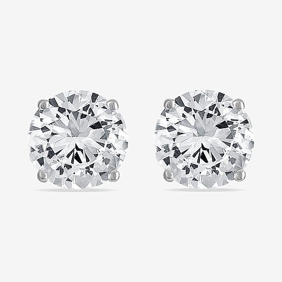 YES PLEASE! 2.5 CT.T.W. Lab-Created White Sapphire Stud Earrings in Sterling Silver
