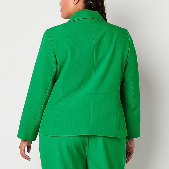 Black Label by Evan-Picone Womens Plus Classic Fit Suit Jacket