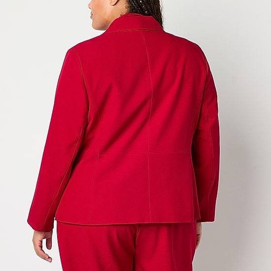 Black Label by Evan-Picone Womens Plus Classic Fit Suit Jacket