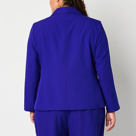 Black Label by Evan-Picone Womens Plus Classic Fit Suit Jacket