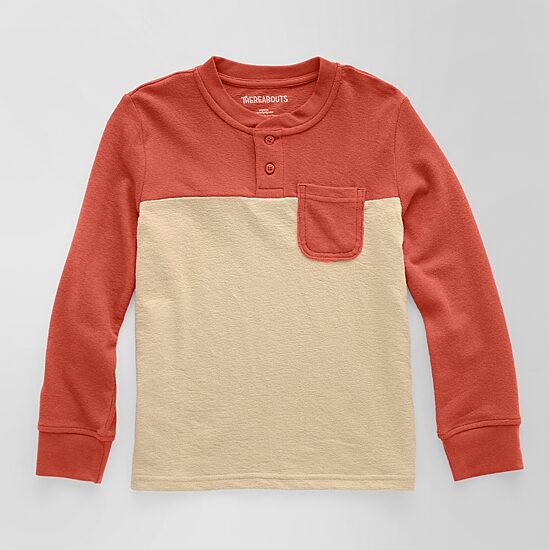 Thereabouts Little & Big Kid Boys Long Sleeve Regular Fit Henley Shirt