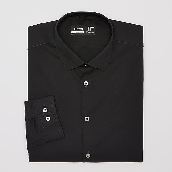J. Ferrar Ultra Comfort Mens Regular Fit Stretch Fabric Wrinkle Free Long Sleeve Dress Shirt