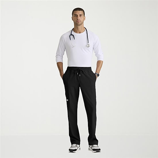 Skechers Skp718 Compass 5-Pocket Elastic Waistband Straight Leg Mens Big and Tall Stretch Fabric Moisture Wicking Scrub Pant