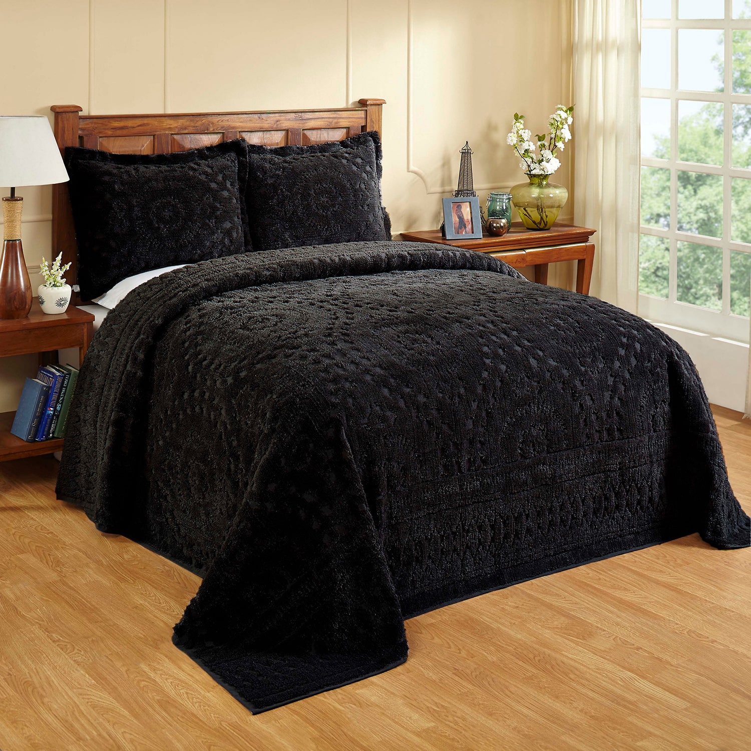 Better Trends Rio 100% Cotton Chenille Tufted Medallion Pattern Bedspread