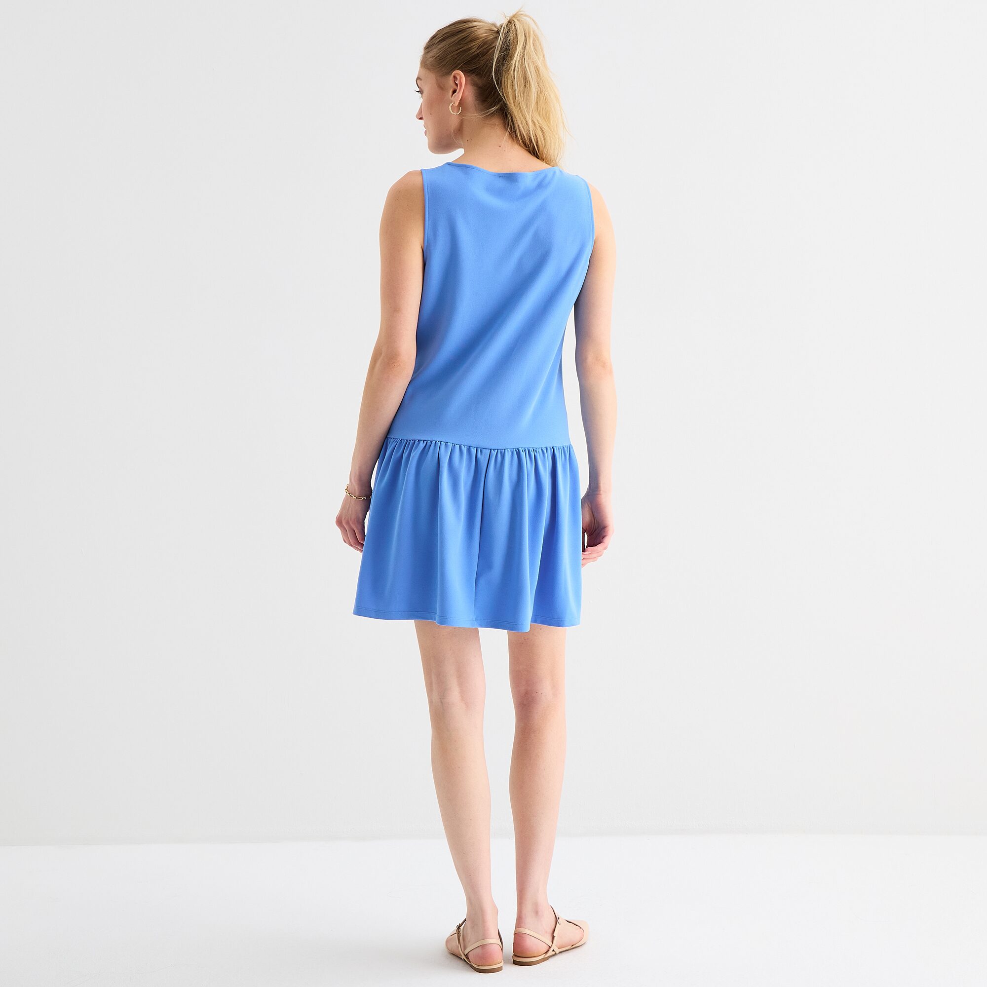 Isabel & Nina Womens Round Neck Sleeveless Shift Dress