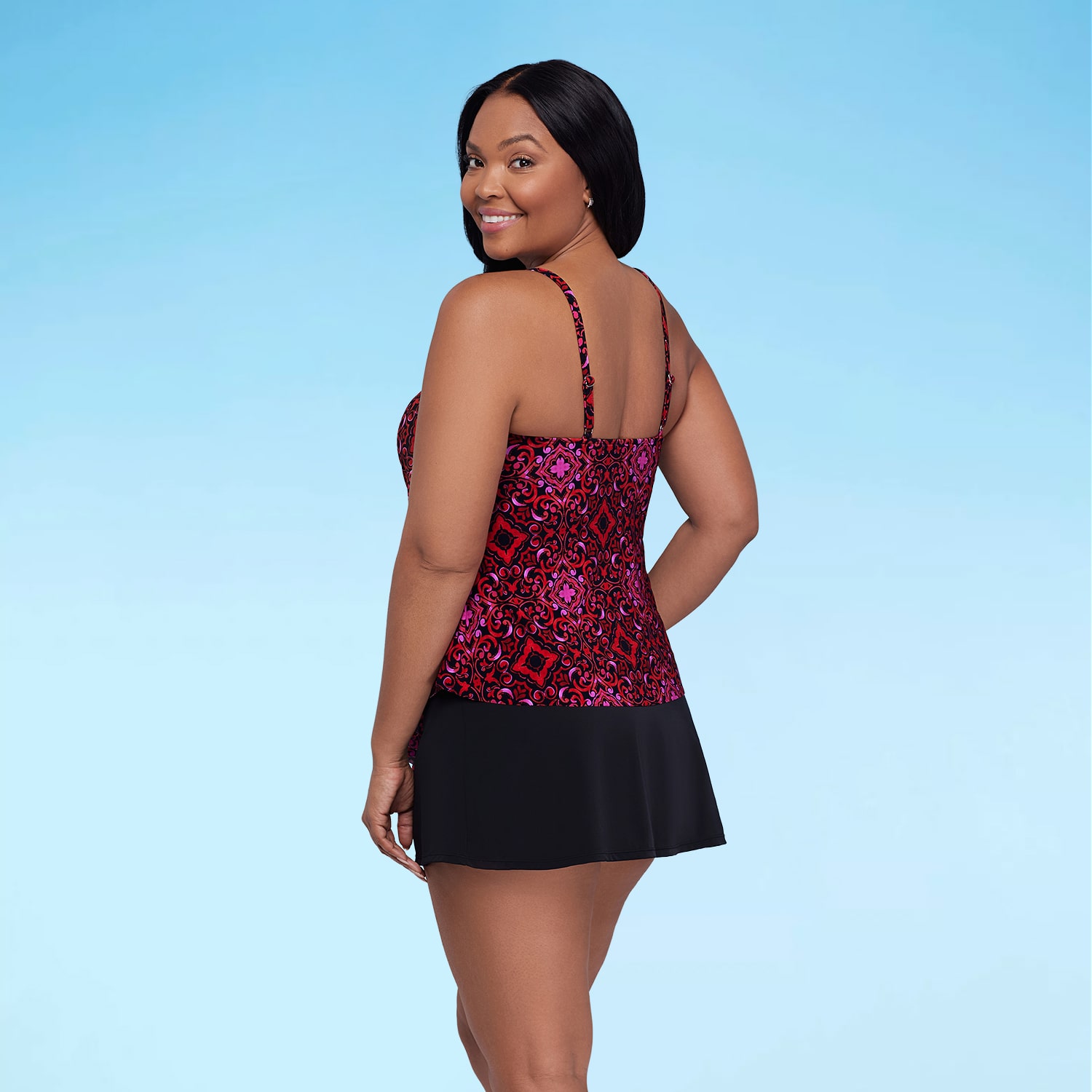 Trimshaper Womens Diamond Tankini Swimsuit Top
