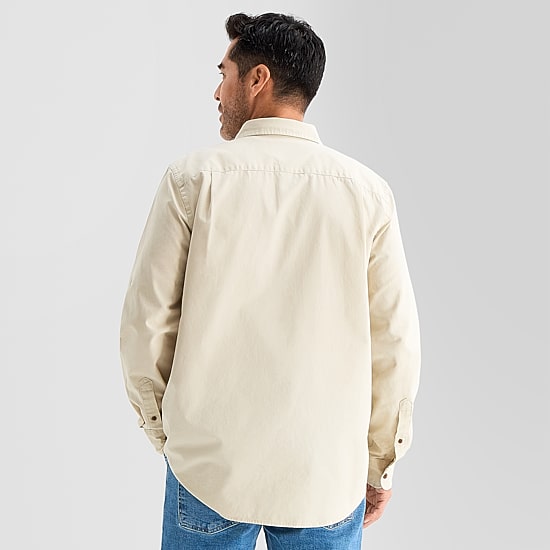 St. John's Bay Twill Field Mens Long Sleeve Classic Fit Button