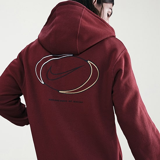 Nike Mens Long Sleeve Fleece Zipper Active Hoodie
