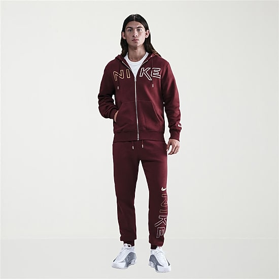 Nike Mens Long Sleeve Fleece Zipper Active Hoodie