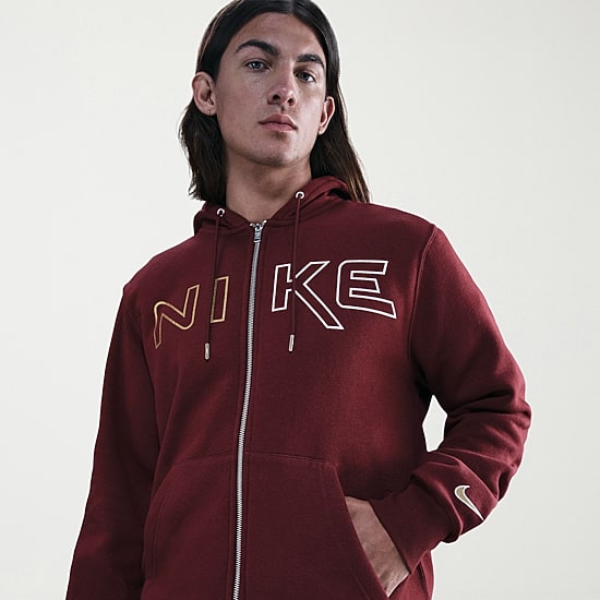 Nike Mens Long Sleeve Fleece Zipper Active Hoodie