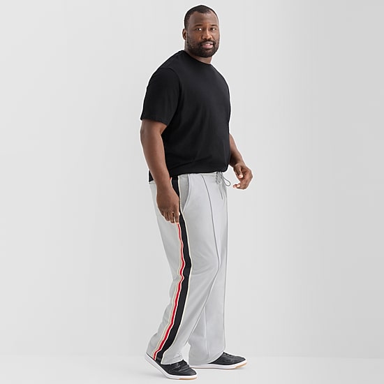 Shaquille O'Neal XLG™ Tricot Mens Moisture Wicking Quick Dry Straight Regular Fit Big and Tall Track Pant