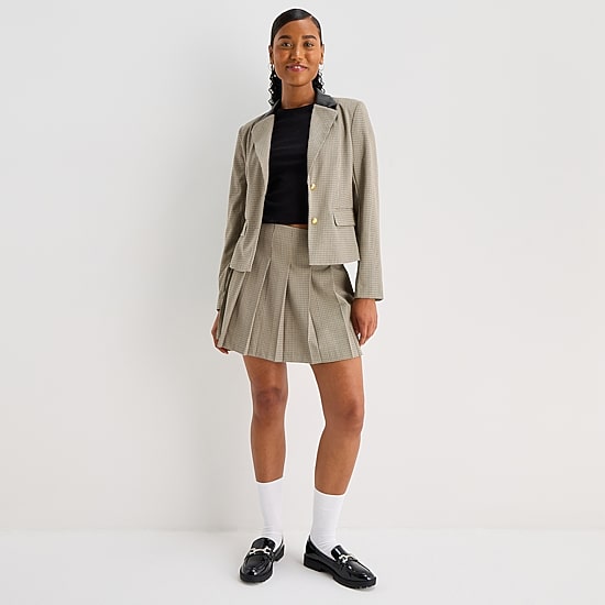 by&by Womens Juniors High Rise A-Line Skirt