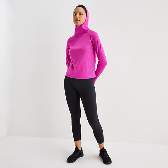 Xersion EverUltra Womens Hooded Long Sleeve Active T-Shirt