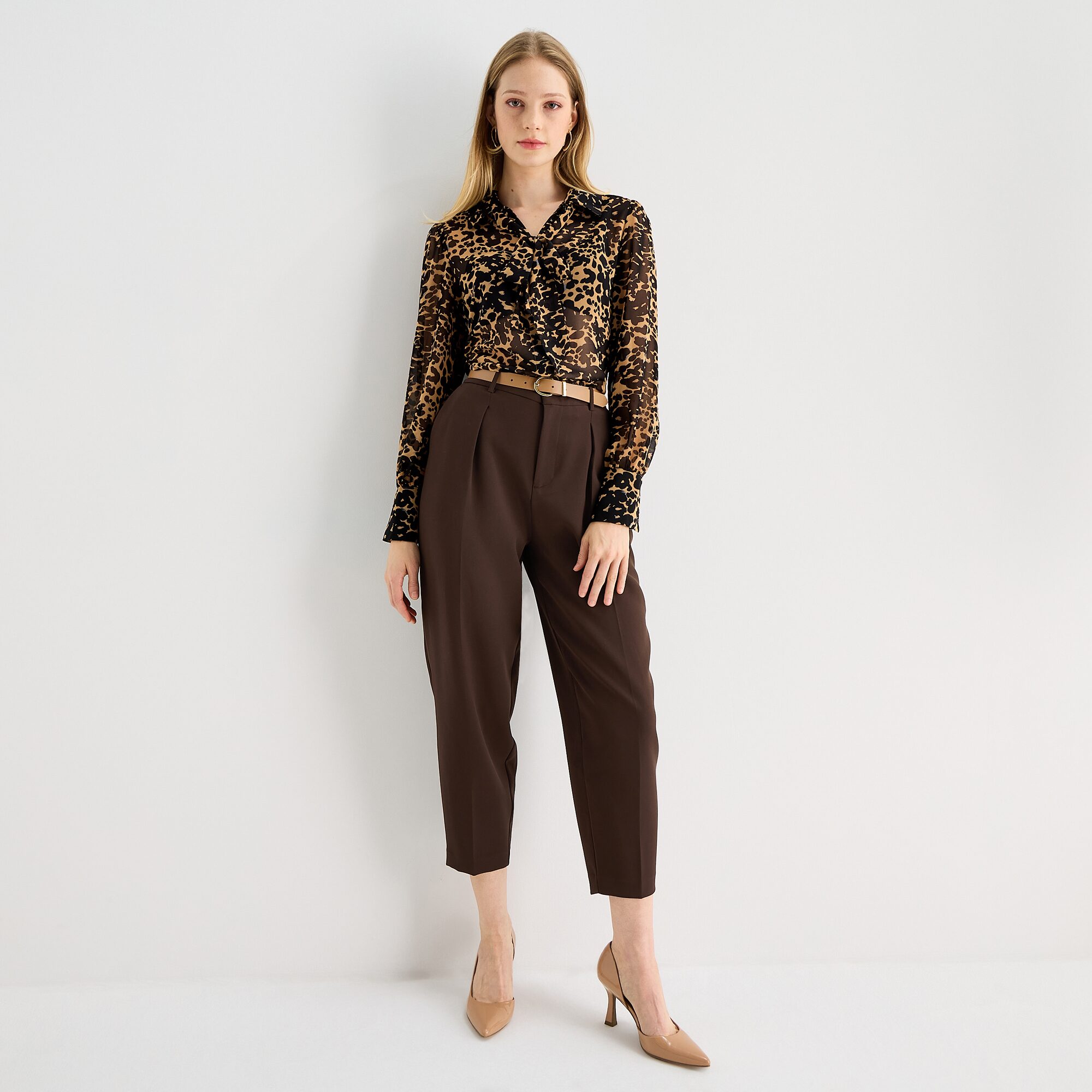 Worthington Womens Long Sleeve Blouse