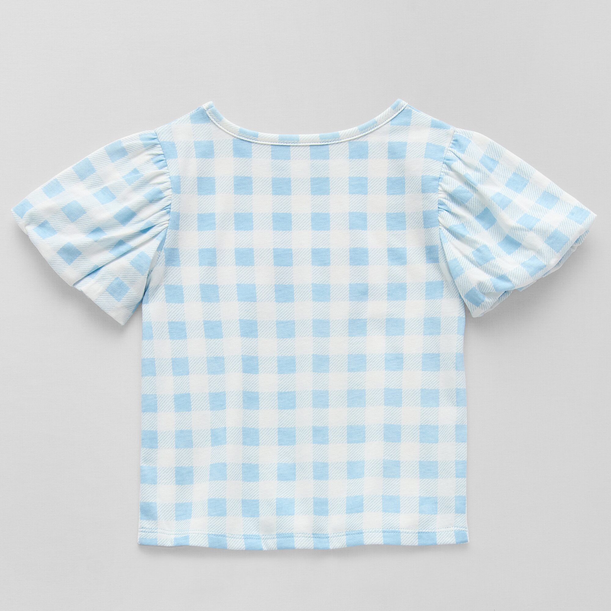 Okie Dokie Girls Crew Neck Puff Sleeve Graphic T-Shirt