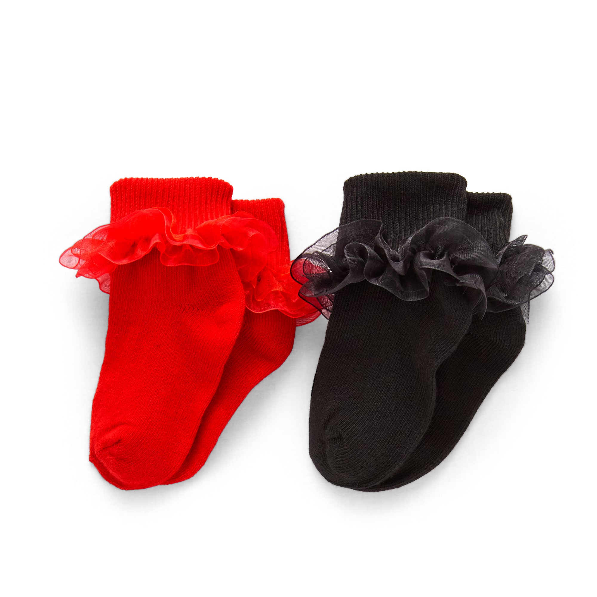 Piper & Jax Baby Girls 2 Pair Crew Socks