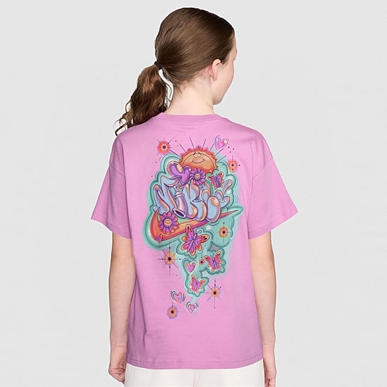 Nike Big Kid Girls Crew Neck Short Sleeve Regular Fit Graphic T-Shirt