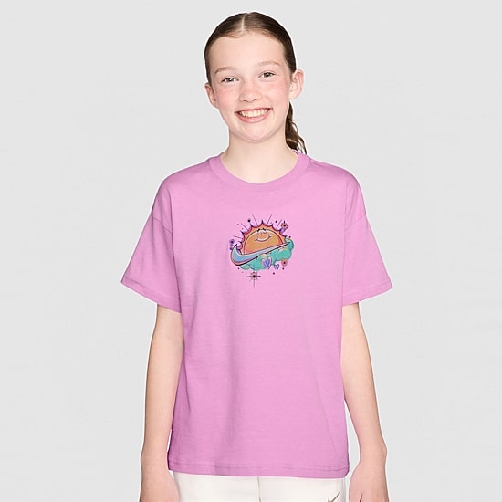 Nike Big Kid Girls Crew Neck Short Sleeve Regular Fit Graphic T-Shirt