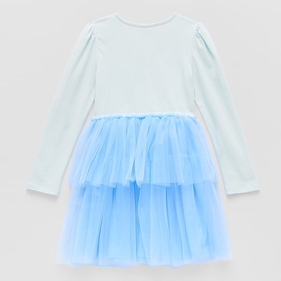 Disney Collection Little & Big Kid Girls Long Sleeve Anna Princess Elsa Tutu Dress