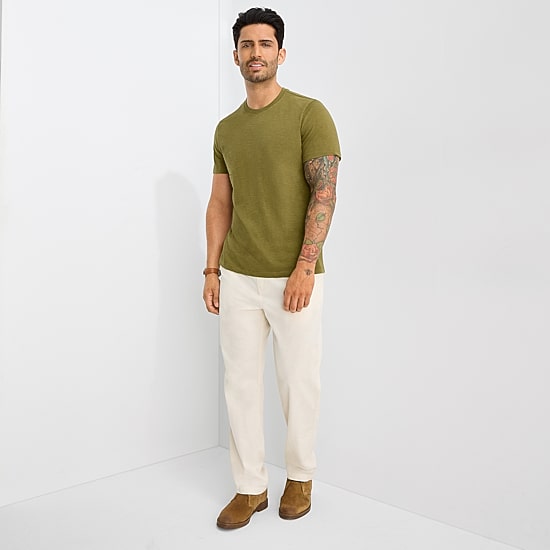 mutual weave Mens Crew Neck Short Sleeve T-Shirt