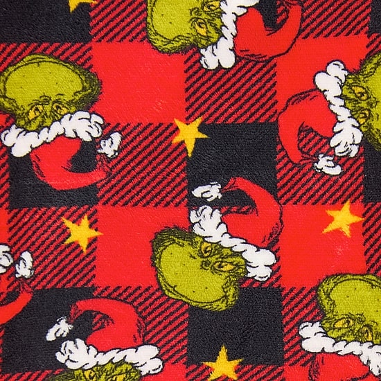 Womens Dr. Seuss Grinch Microfleece Crew Neck Long Sleeve 2-pc. Matching Family Pajama Set