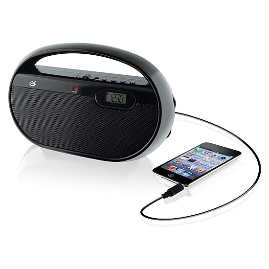 GPX R602B AM/FM Portable Clock Radio