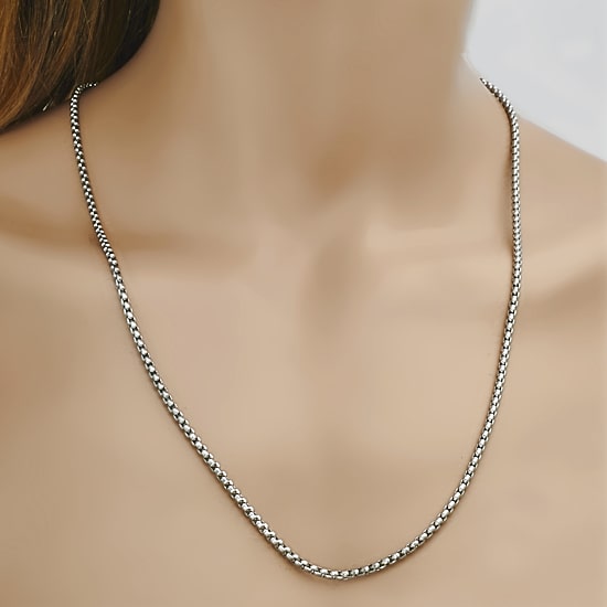 Mens Stainless Steel 24 Inch Link Chain Necklace