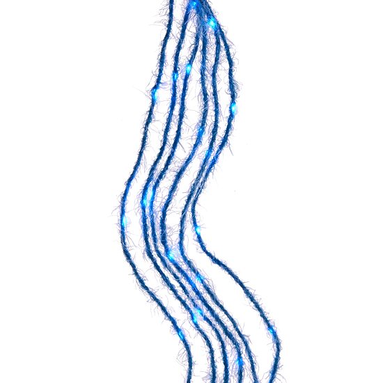 Kurt Adler 120-Light Teal Fuzzy Multi Strand Led String Lights