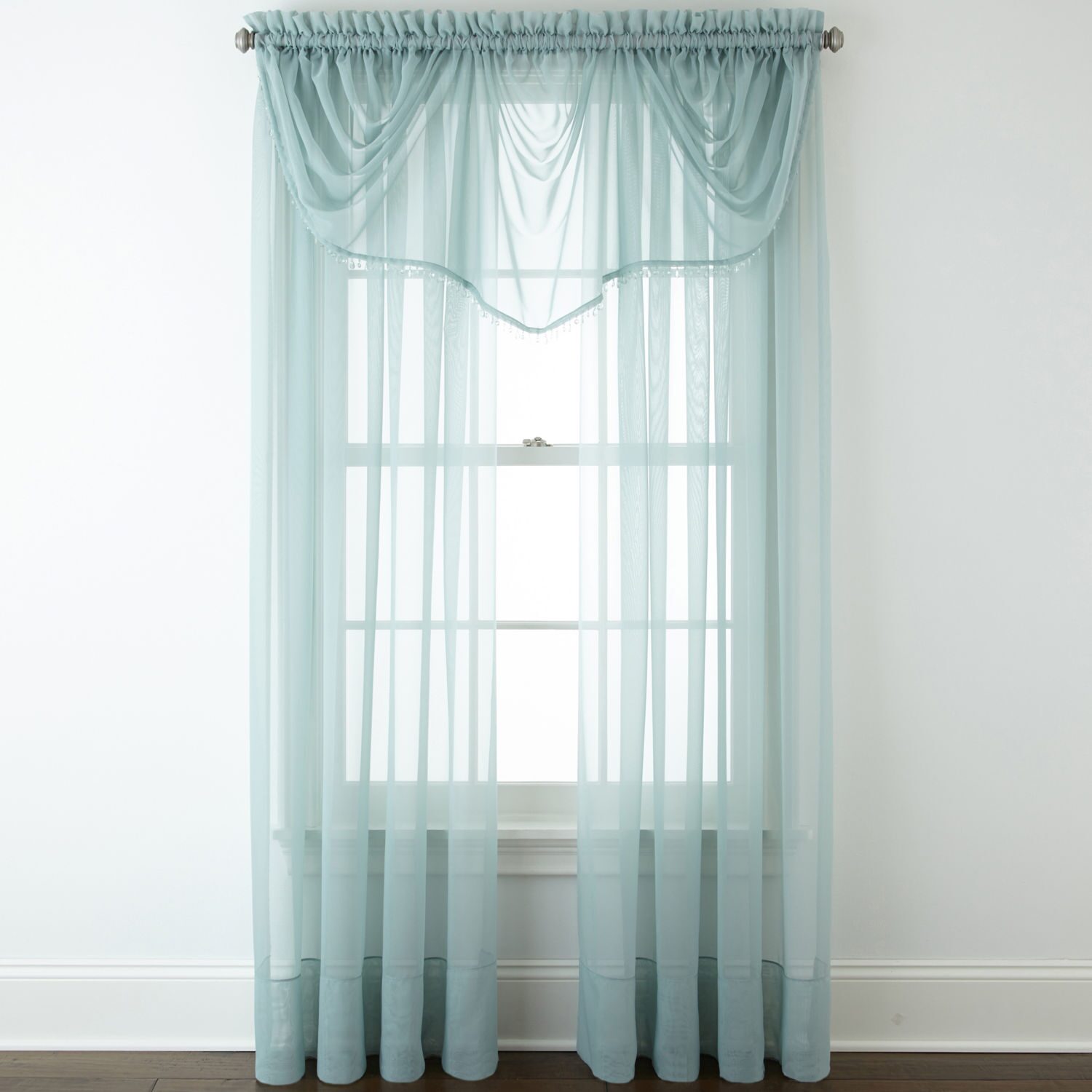 Home Expressions Rod Pocket Sheer Single Curtain Panel
