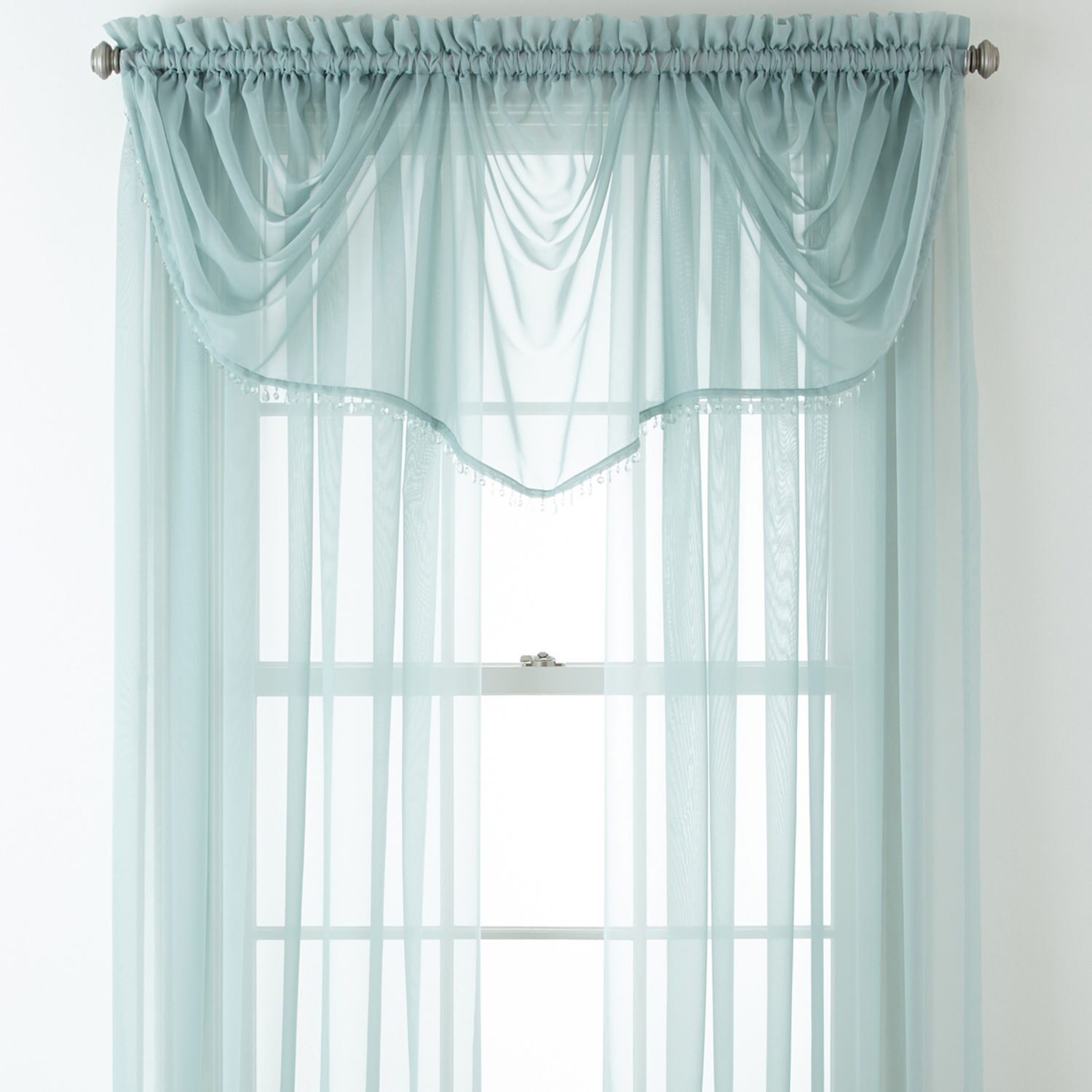 Home Expressions Rod Pocket Sheer Single Curtain Panel