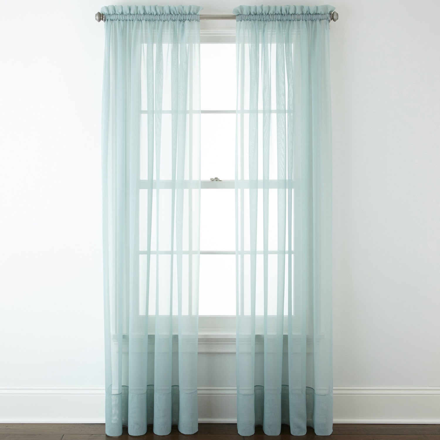 Home Expressions Rod Pocket Sheer Single Curtain Panel