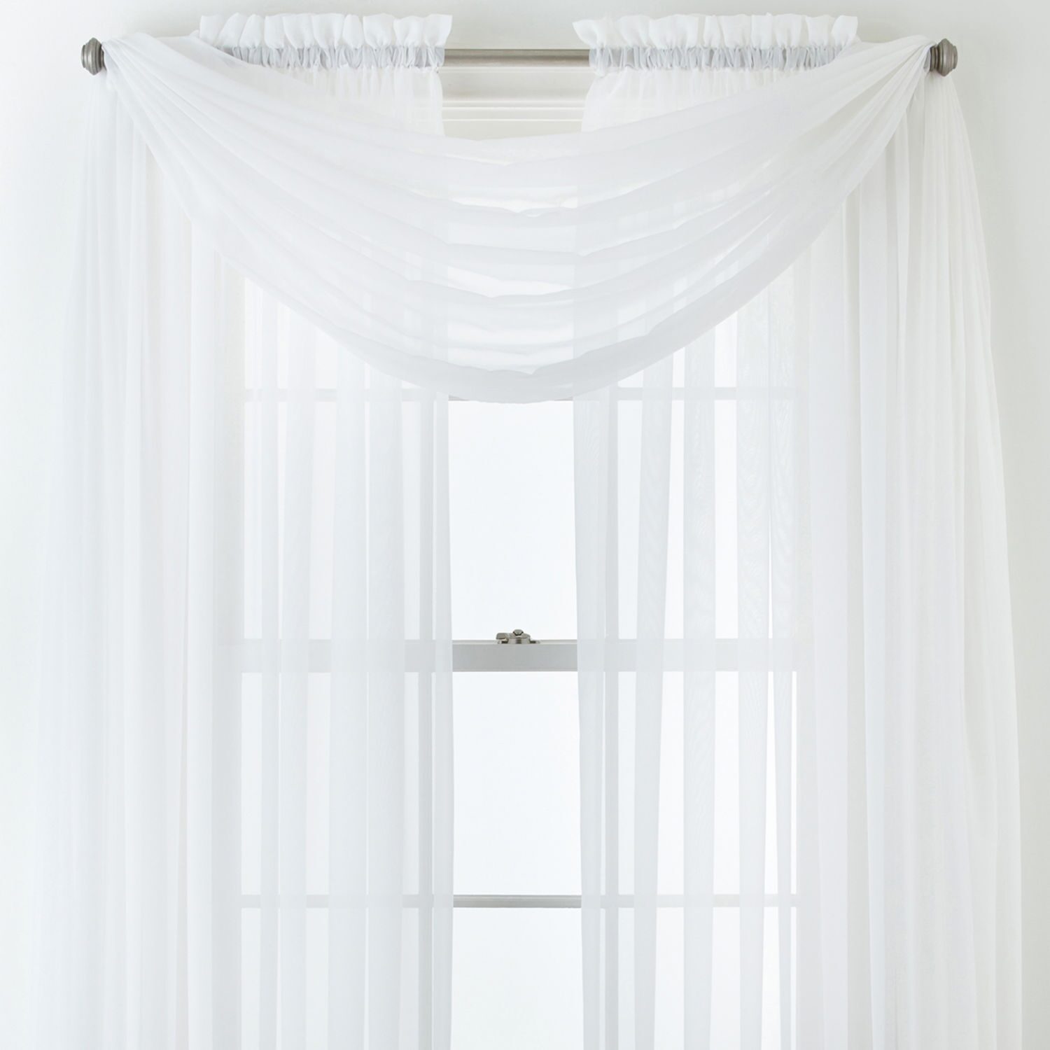 Home Expressions Rod Pocket Sheer Single Curtain Panel