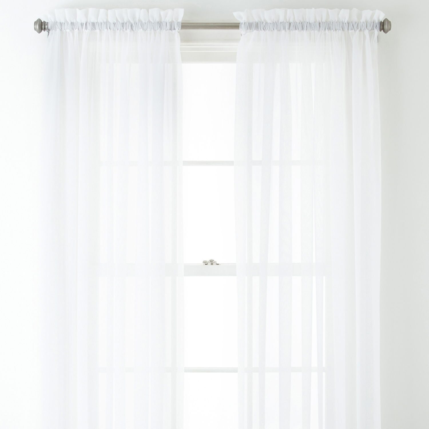 Home Expressions Rod Pocket Sheer Single Curtain Panel