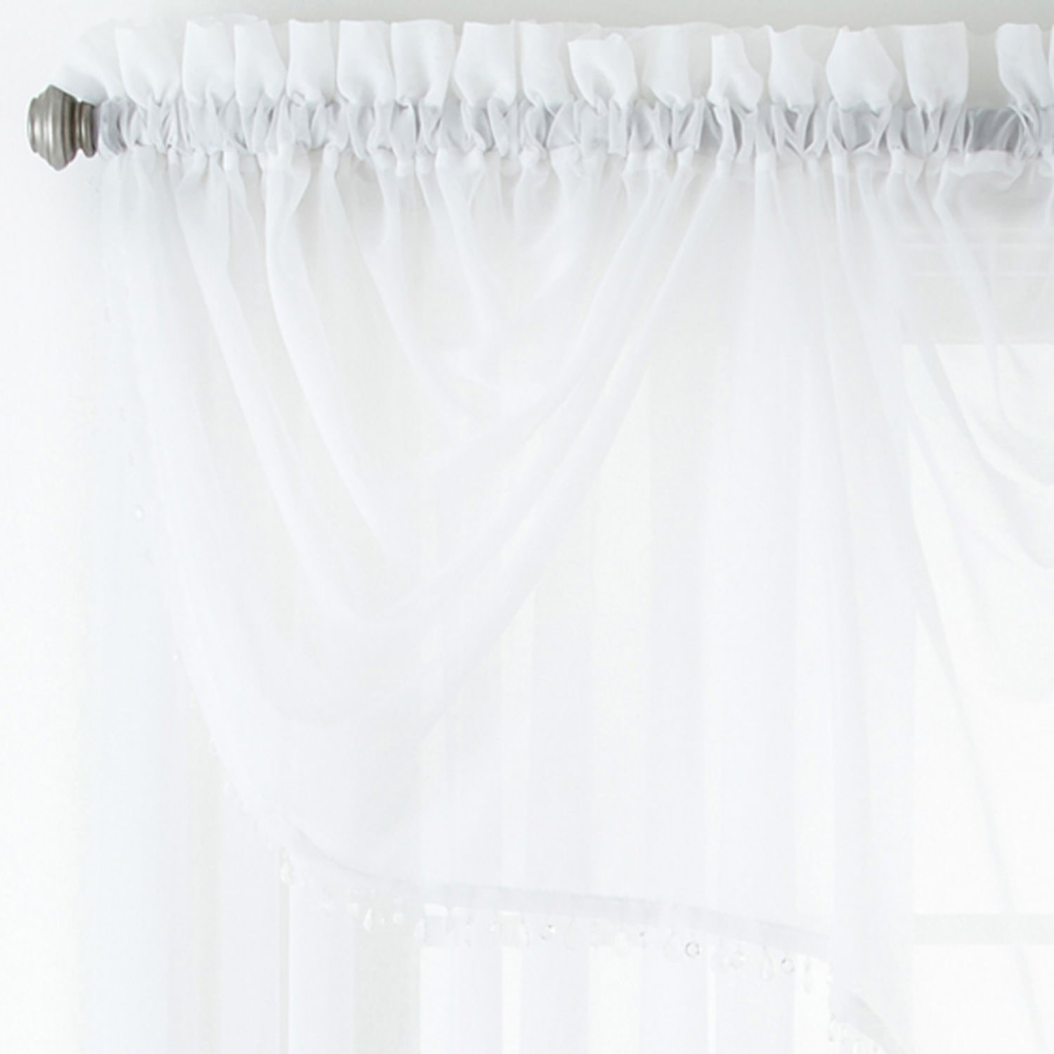 Home Expressions Rod Pocket Sheer Single Curtain Panel