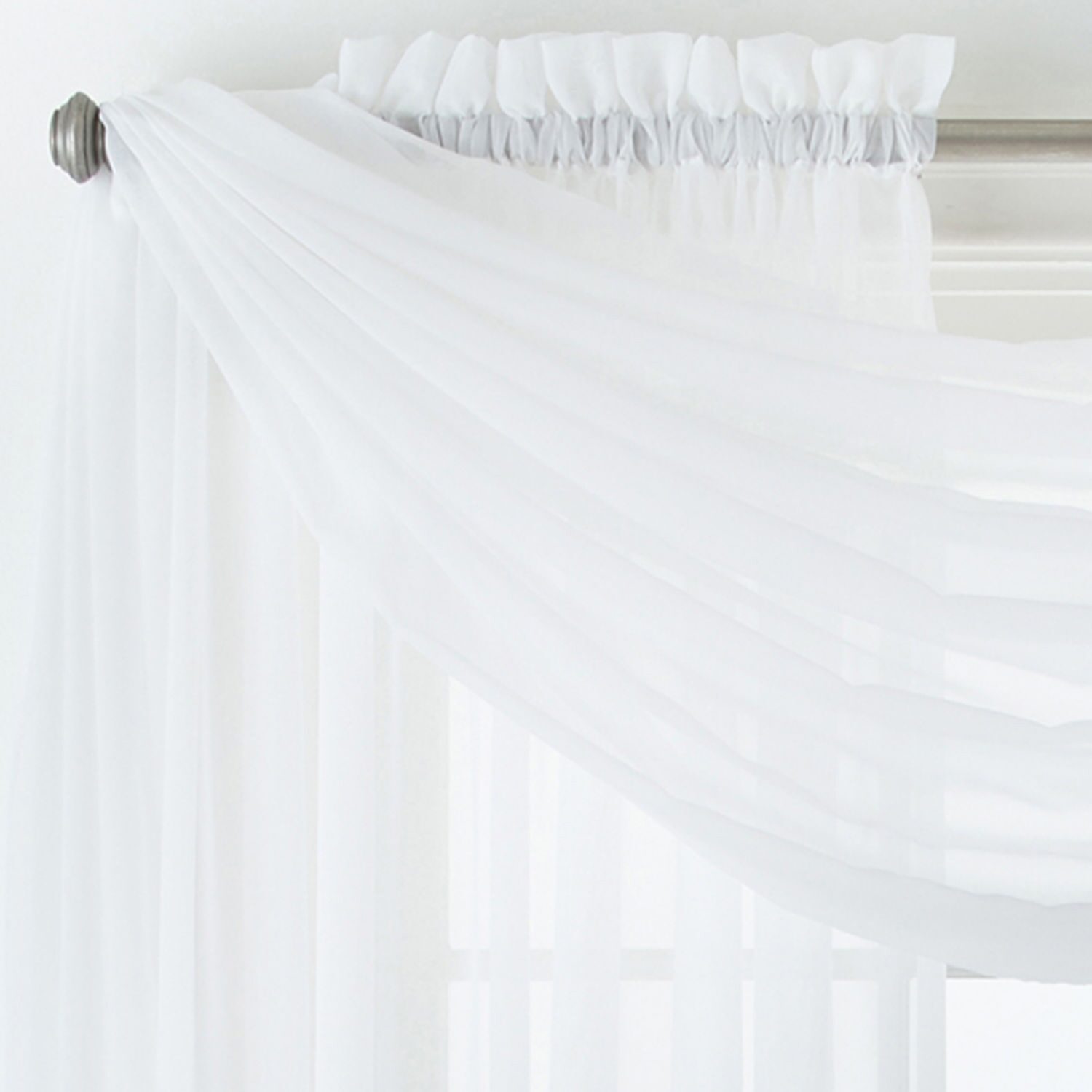 Home Expressions Rod Pocket Sheer Single Curtain Panel