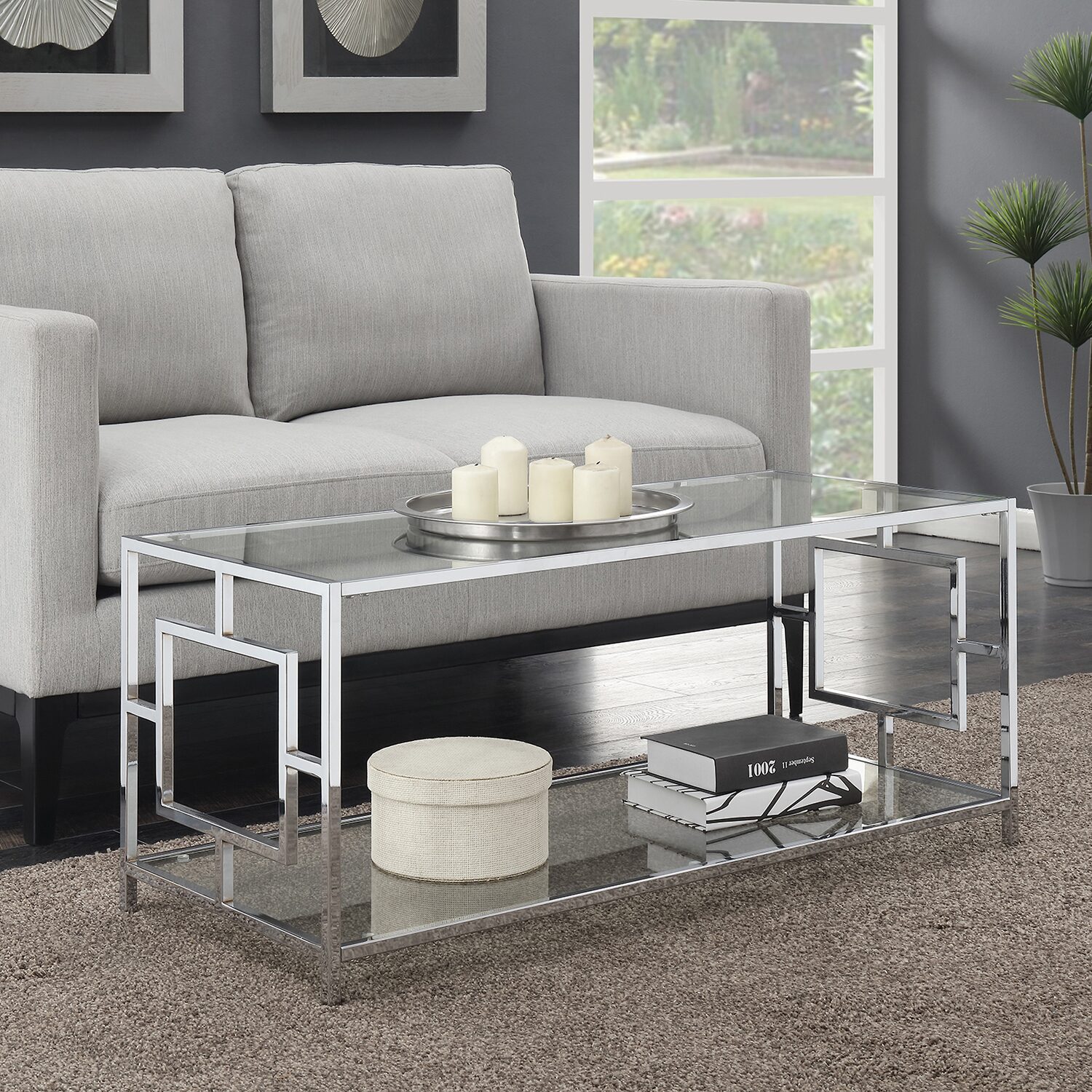Convenience Concepts Metal Coffee Table