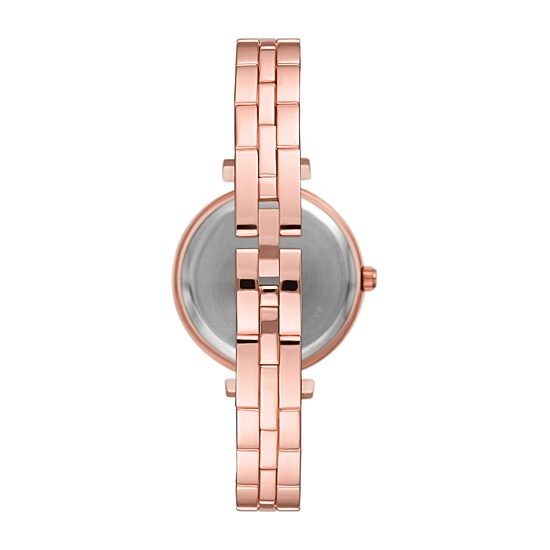 Geneva Womens Crystal Accent Rose Goldtone 2-pc. Watch Boxed Set Fmdjset068