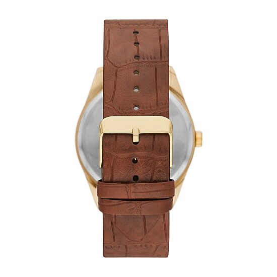 Opp Mens Brown Strap Watch Fmdjo225