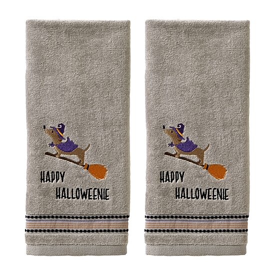 Saturday Knight Happy Halloweenie 2-pc. Hand Towel
