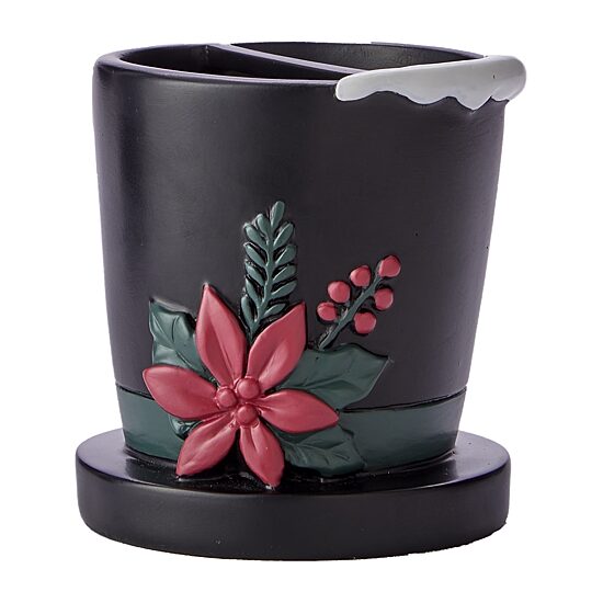 Saturday Knight Rustic Plaid Snowman Toothbrush Holder