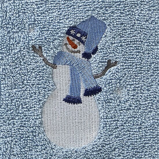 Saturday Knight Snowman Sled 2-pc. Hand Towel