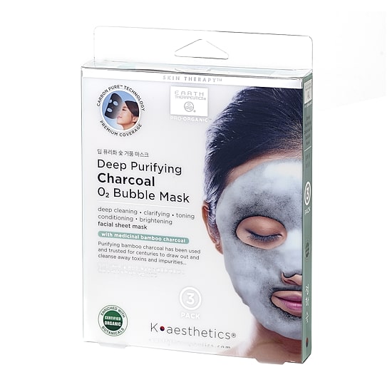 Earth Therapeutics 3 Pack Deep Purifying Charcoal Mask