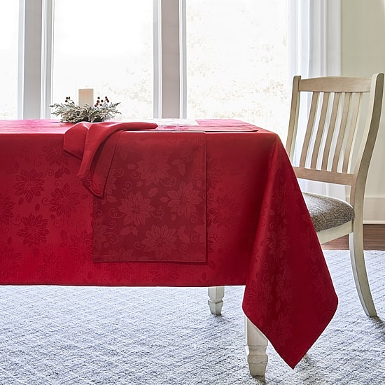 Homewear Holiday Red Jacquard Tablecloth