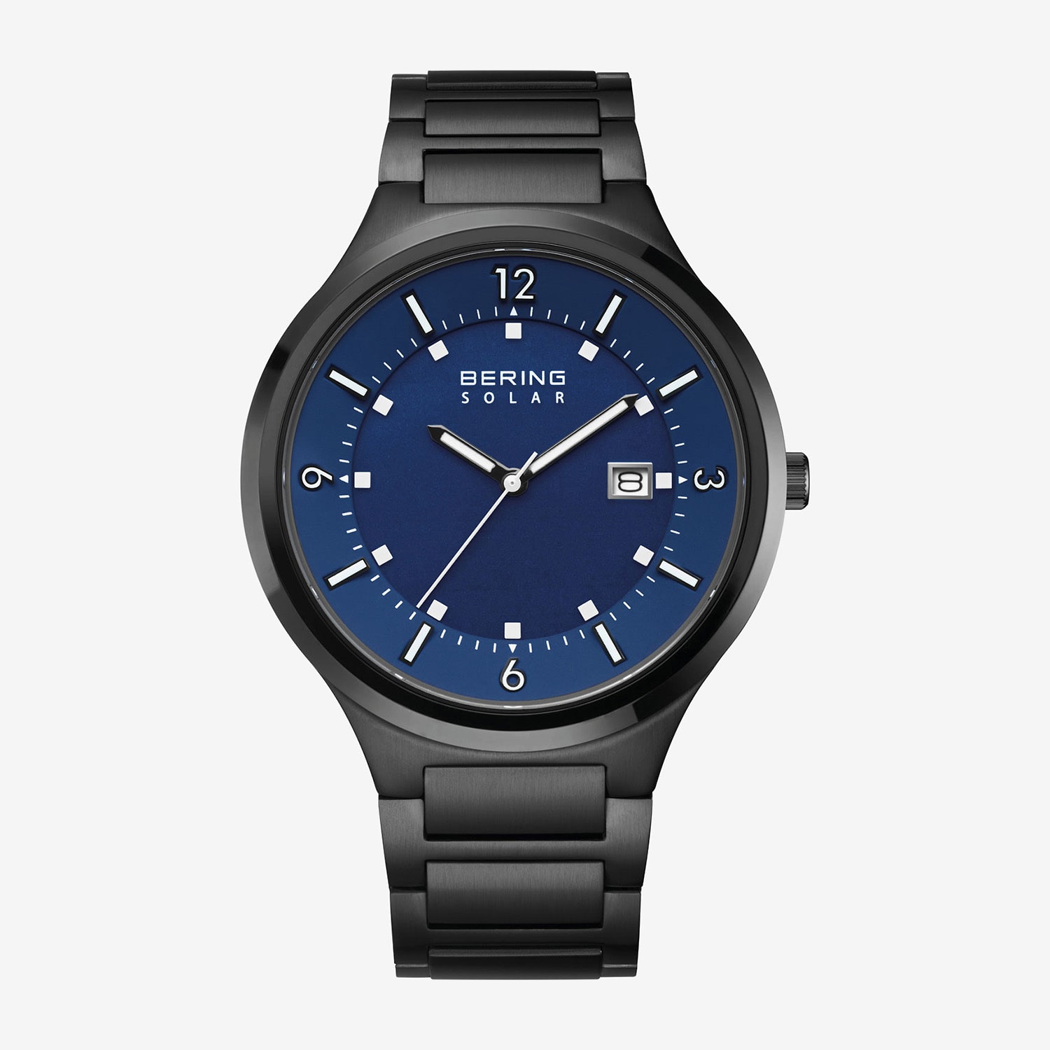 Bering Mens Black Stainless Steel Bracelet Watch 14442-727