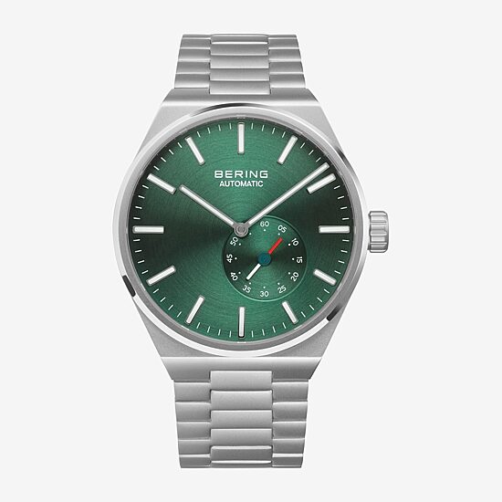Bering Mens Automatic Silver Tone Stainless Steel Bracelet Watch 19441-708