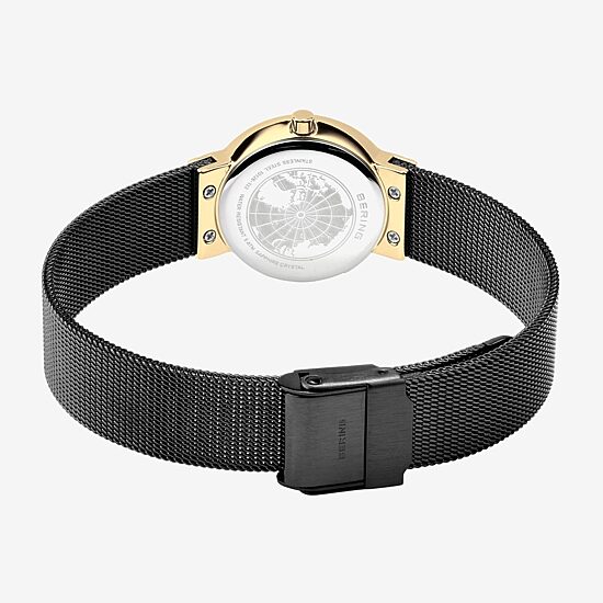 Bering Womens Black Stainless Steel Bracelet Watch 10126-132