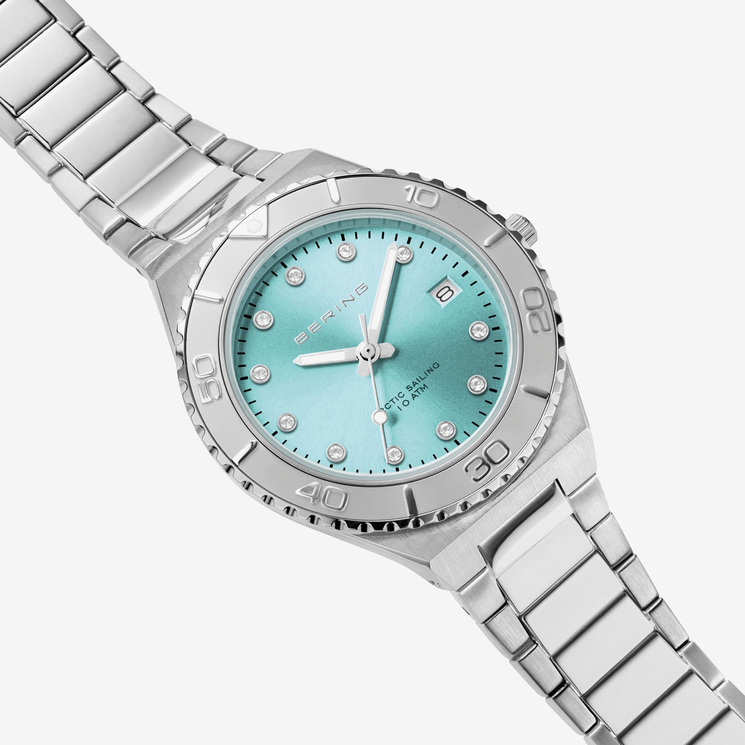 Bering Womens Silver Tone Stainless Steel Bracelet Watch 18936-707