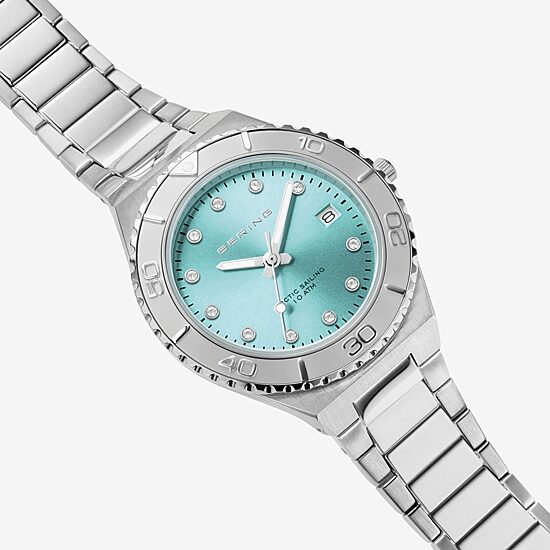 Bering Womens Silver Tone Stainless Steel Bracelet Watch 18936-707